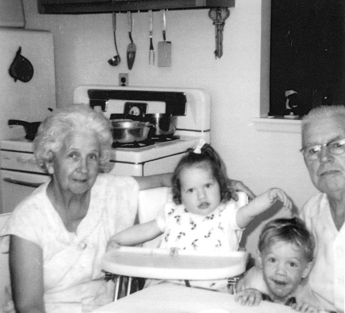 Rosemary Dunn Dalton with Family in Kitchen